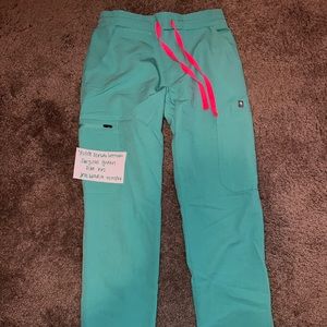 Figs yola scrub bottoms, surgical green, size xxs
